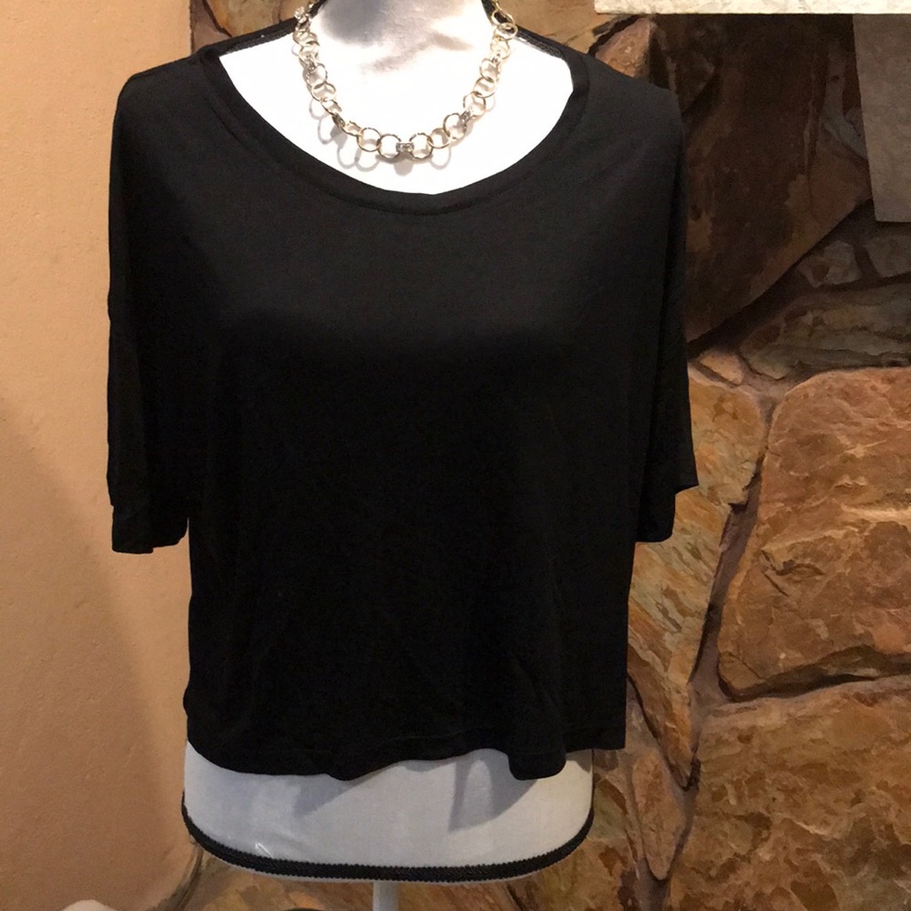 Light weight black crop top.   NWT